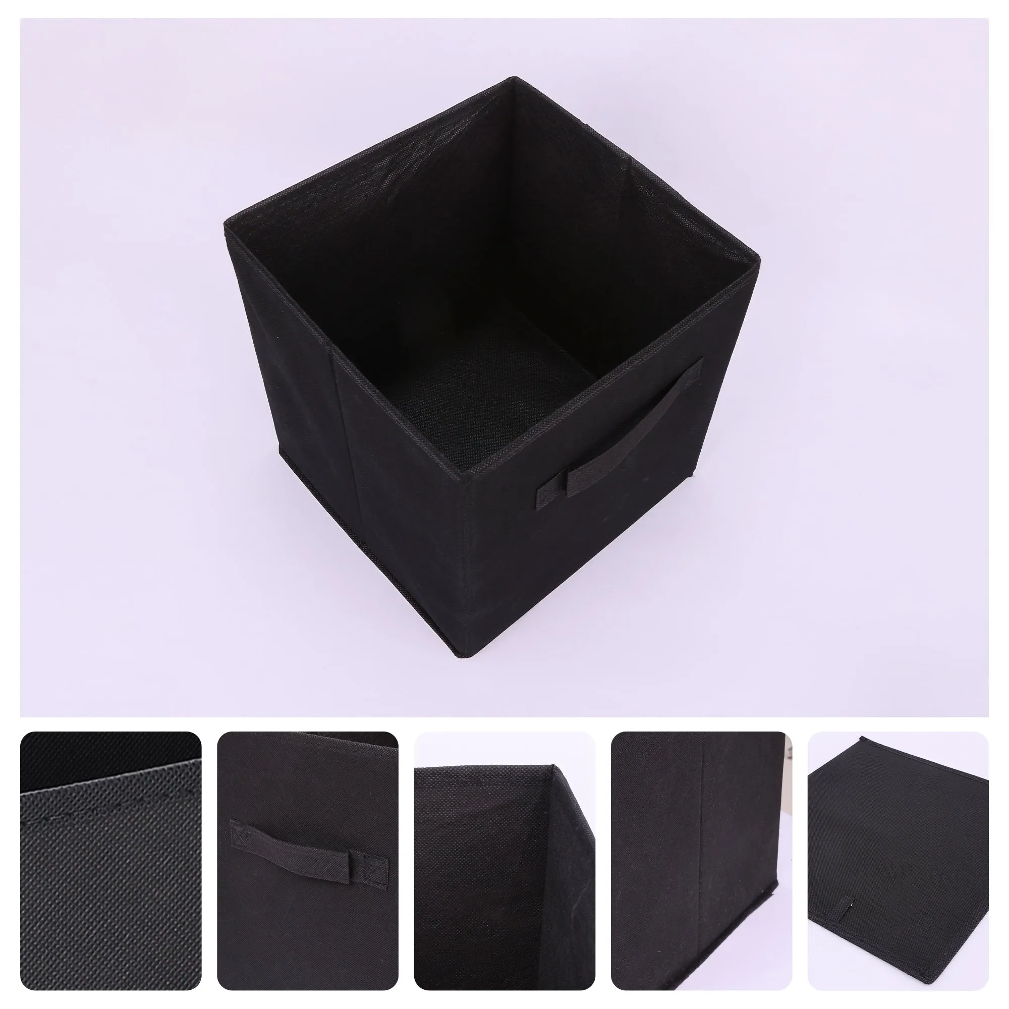 Fabric Storage Cube with Handle, Storage Bin for Shelves Closet, Collapsible Storage Basket for Organizing Clothes Books