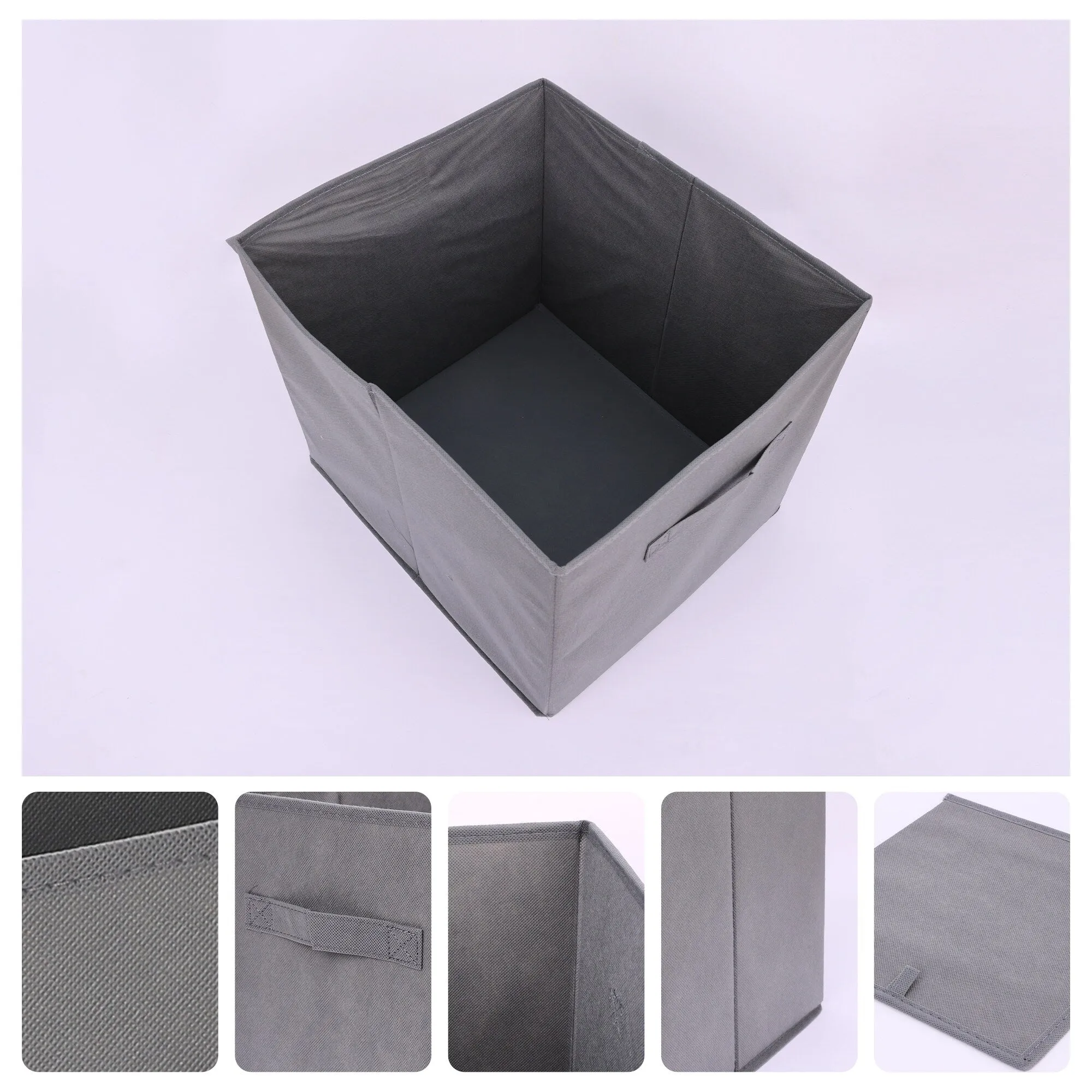 Fabric Storage Cube with Handle, Storage Bin for Shelves Closet, Collapsible Storage Basket for Organizing Clothes Books