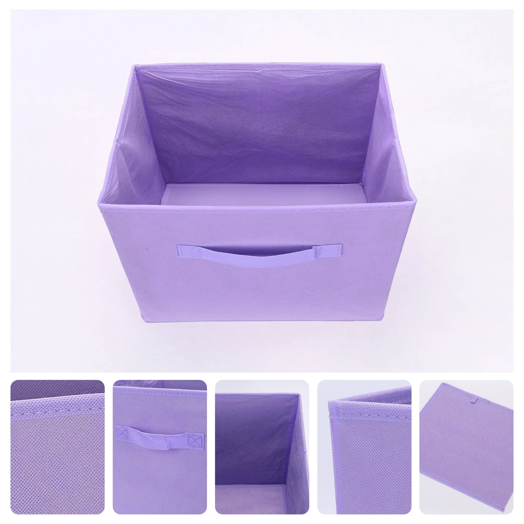 Fabric Storage Cube with Handle, Storage Bin for Shelves Closet, Collapsible Storage Basket for Organizing Clothes Books