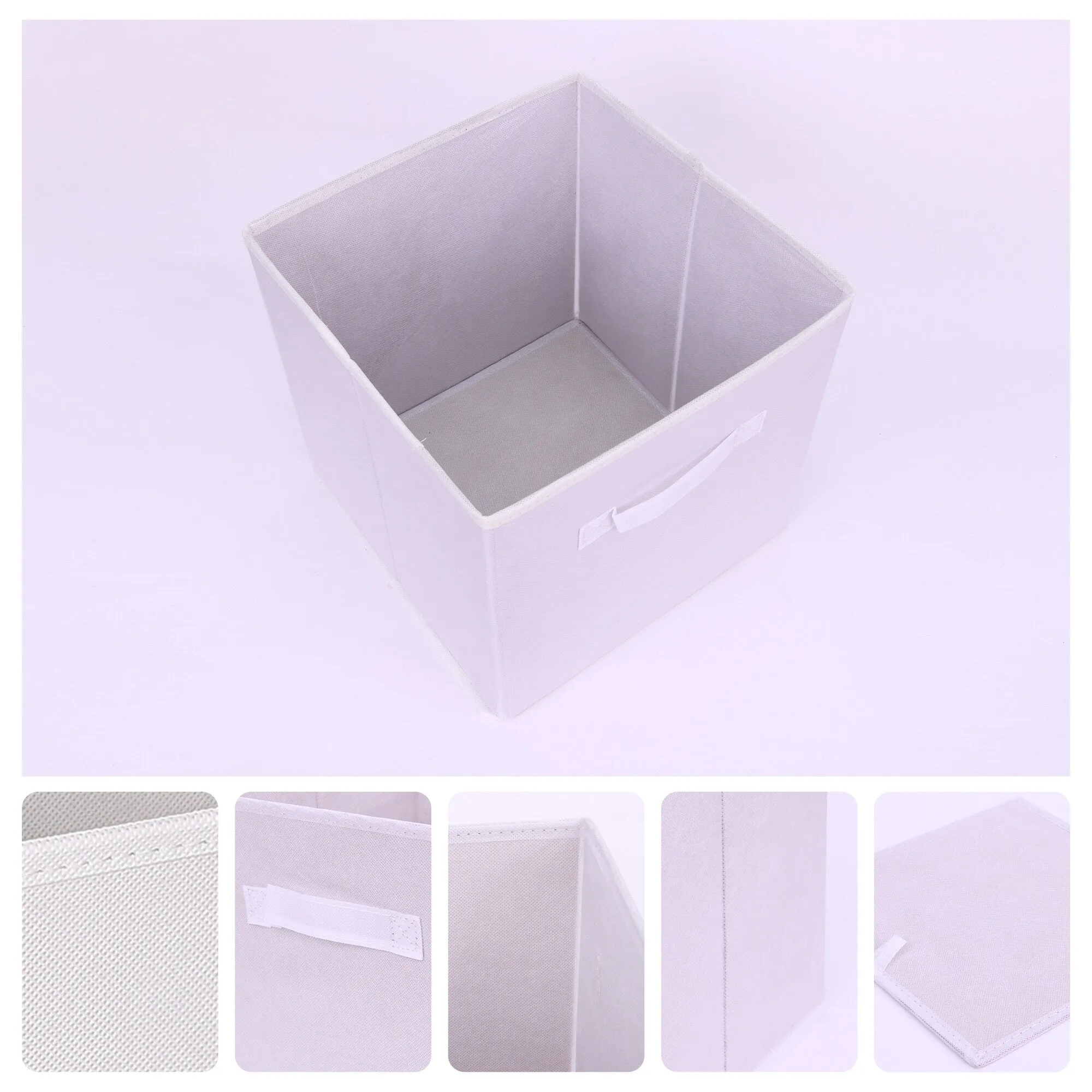Fabric Storage Cube with Handle, Storage Bin for Shelves Closet, Collapsible Storage Basket for Organizing Clothes Books