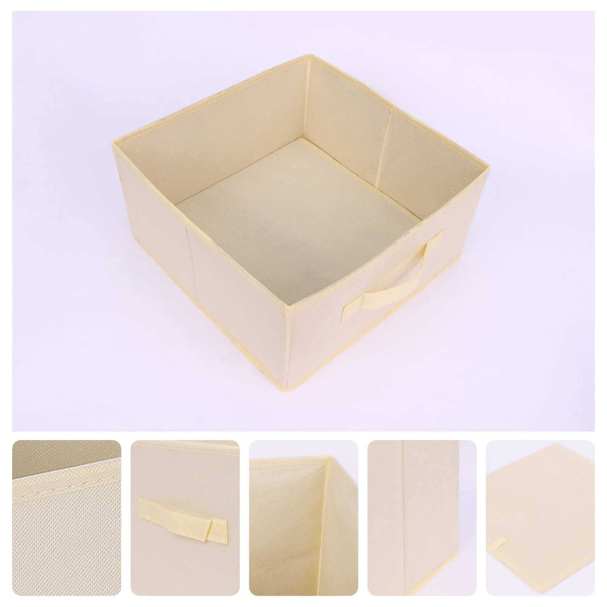 Fabric Storage Cube with Handle, Storage Bin for Shelves Closet, Collapsible Storage Basket for Organizing Clothes Books