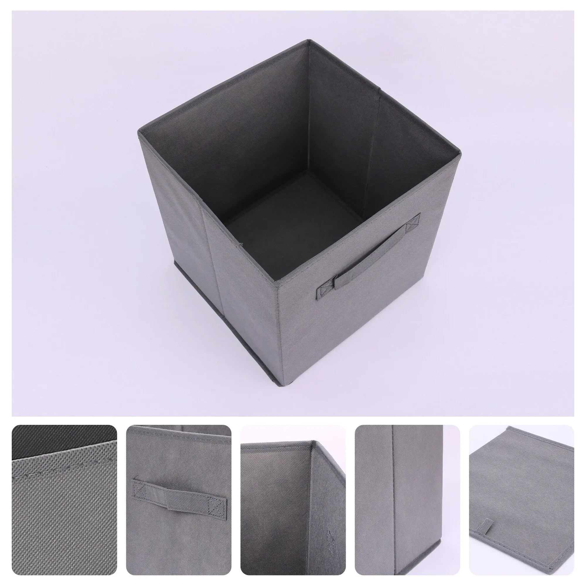 Fabric Storage Cube with Handle, Storage Bin for Shelves Closet, Collapsible Storage Basket for Organizing Clothes Books