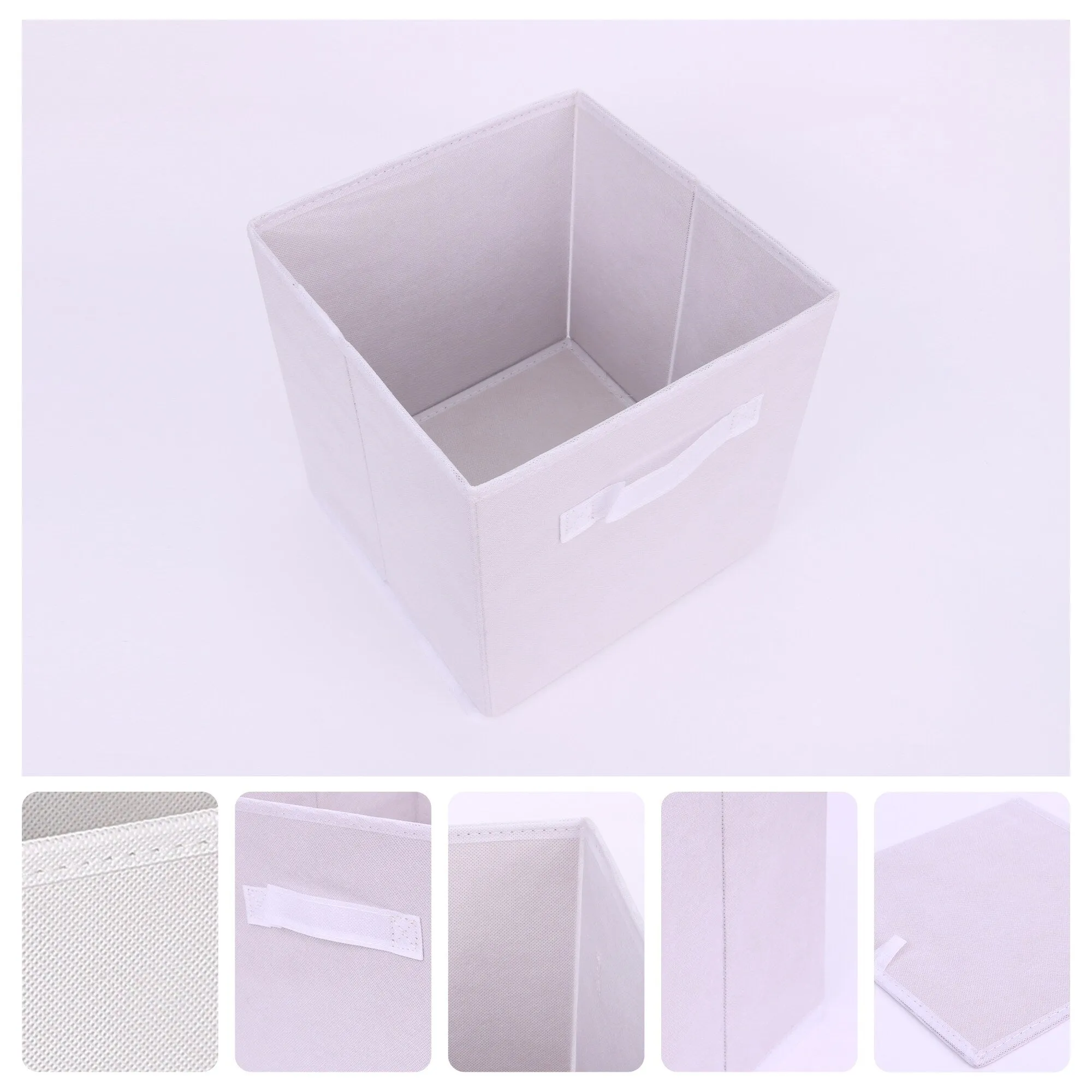 Fabric Storage Cube with Handle, Storage Bin for Shelves Closet, Collapsible Storage Basket for Organizing Clothes Books