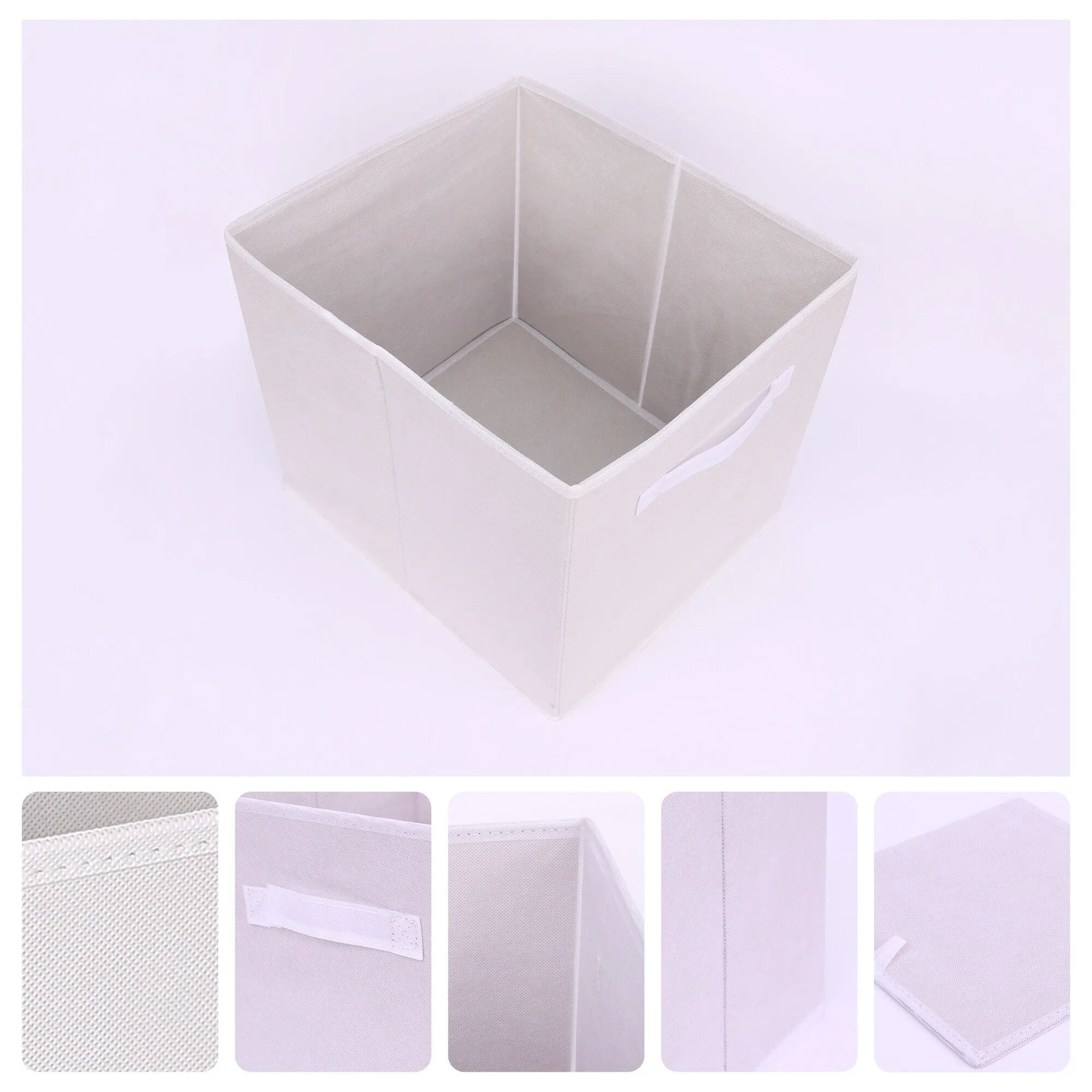 Fabric Storage Cube with Handle, Storage Bin for Shelves Closet, Collapsible Storage Basket for Organizing Clothes Books
