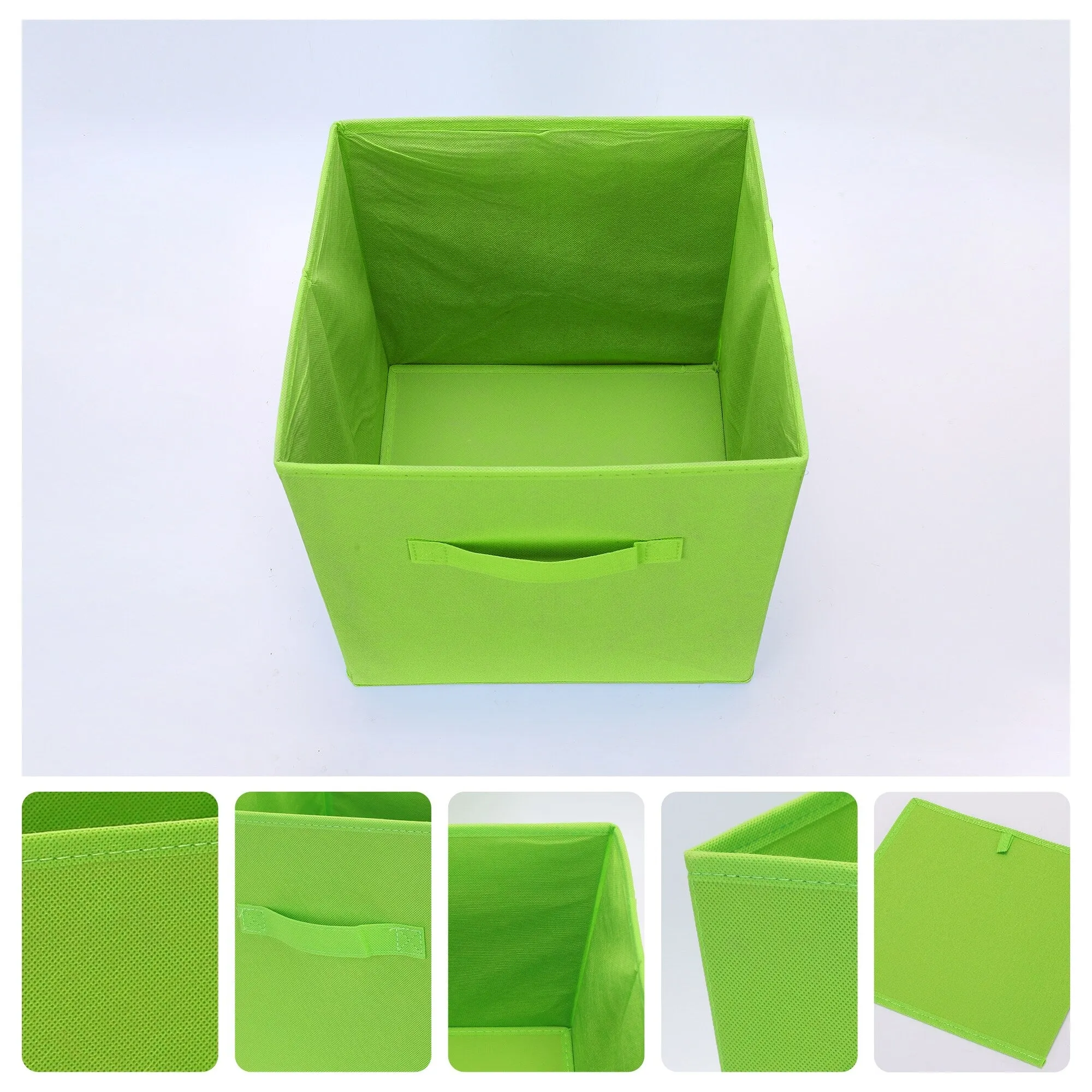 Fabric Storage Cube with Handle, Storage Bin for Shelves Closet, Collapsible Storage Basket for Organizing Clothes Books