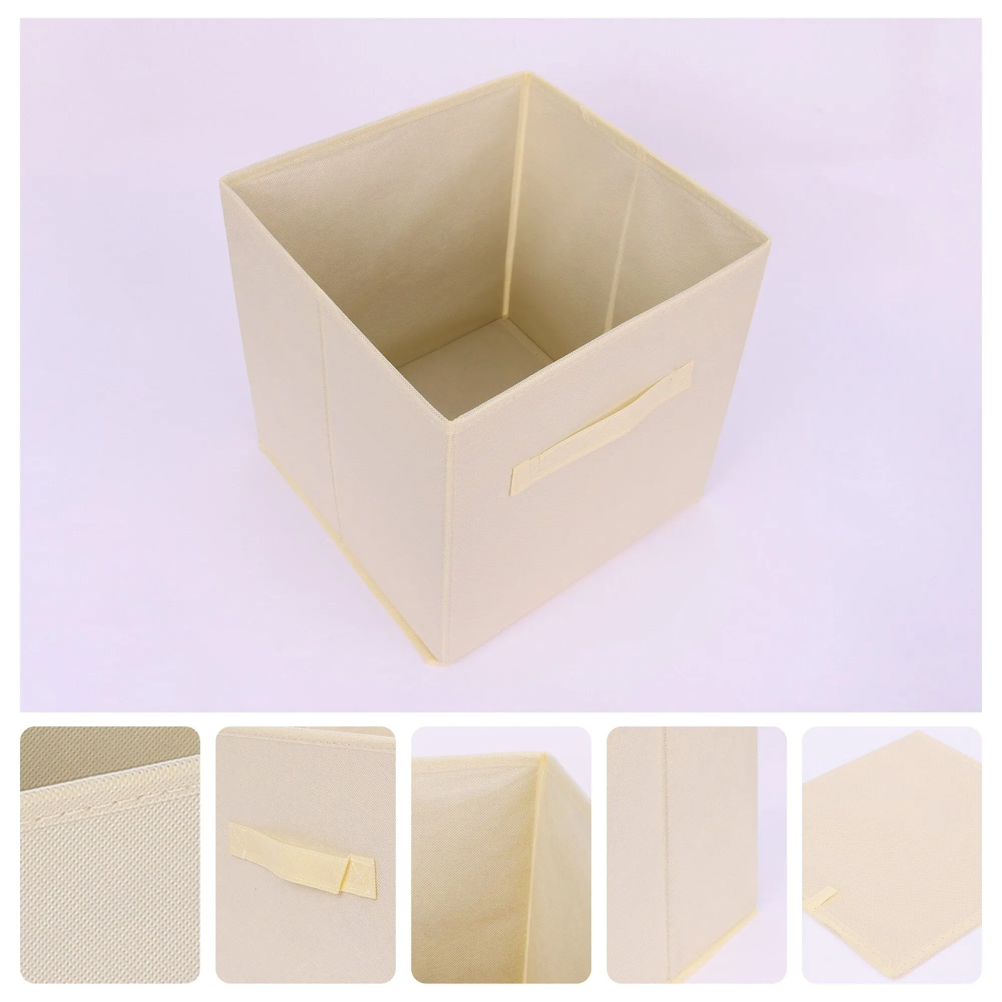 Fabric Storage Cube with Handle, Storage Bin for Shelves Closet, Collapsible Storage Basket for Organizing Clothes Books