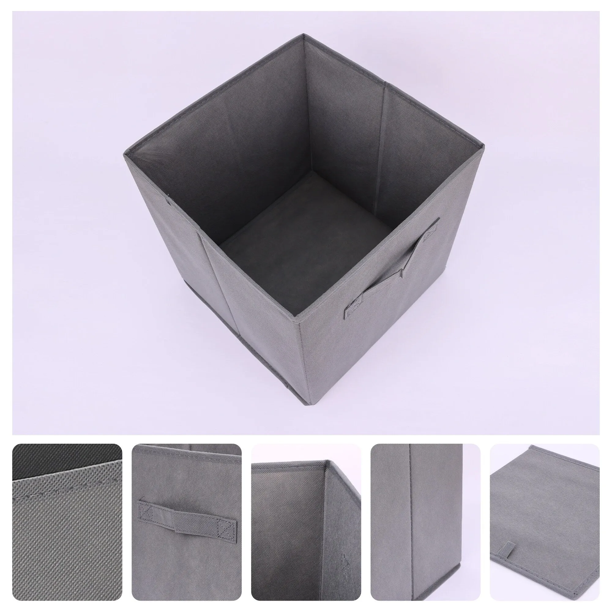Fabric Storage Cube with Handle, Storage Bin for Shelves Closet, Collapsible Storage Basket for Organizing Clothes Books