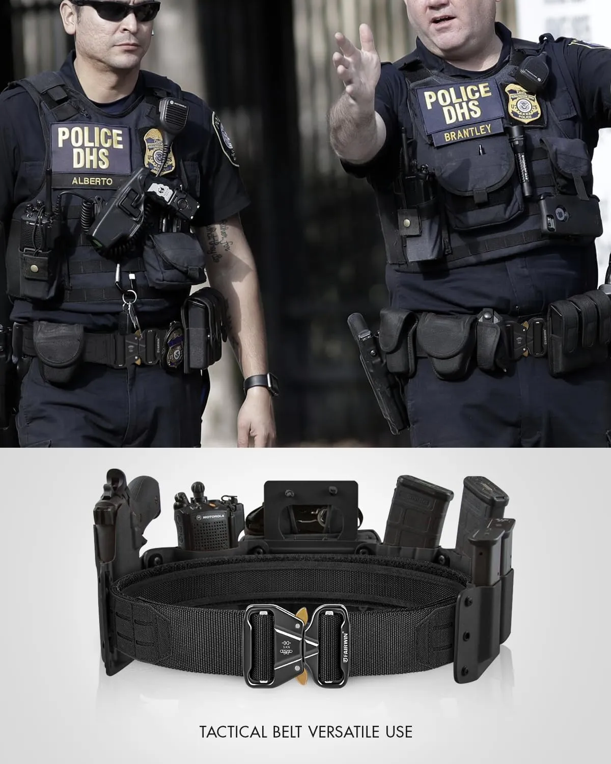 FAIRWIN Tactical Balttle Molle Rigger Belt with Quick Release Buckle - 2 Inch Heavy Duty Carry Combat Belts for Men