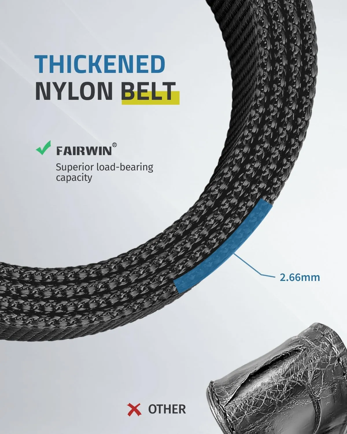 FAIRWIN Tactical Belt, Work Belts for Men Military Webbing Riggers Web Belt Heavy-Duty Quick-Release Buckle