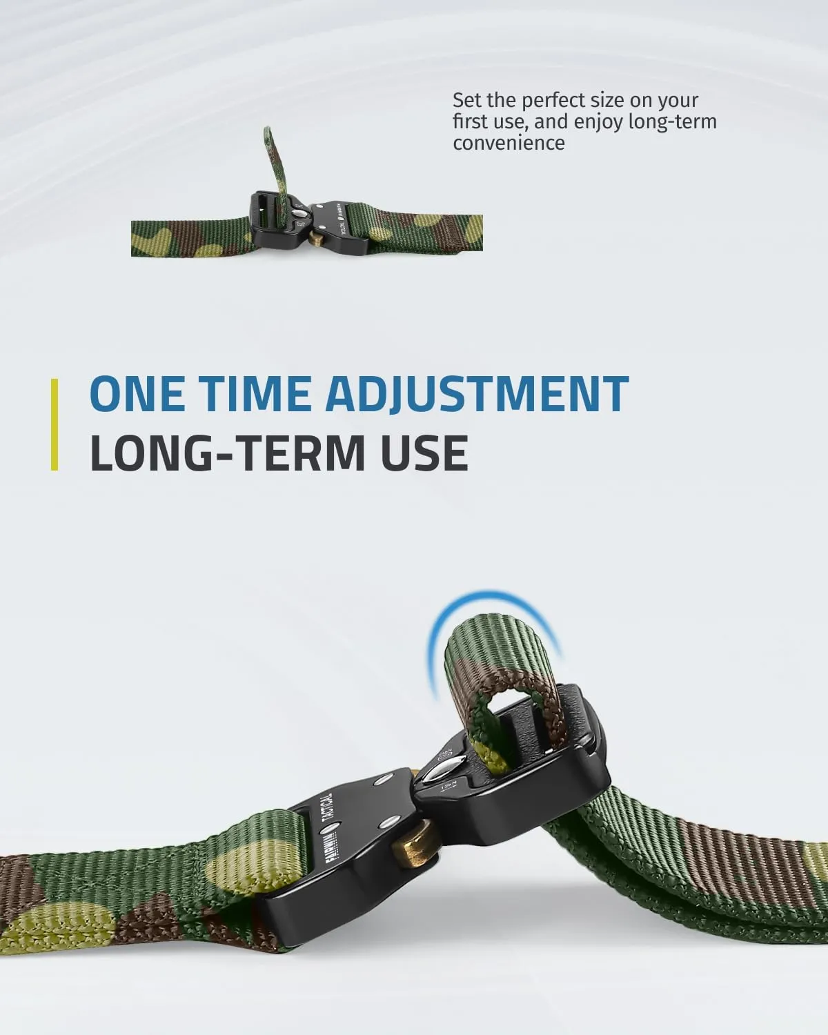 FAIRWIN Tactical Belt, Work Belts for Men Military Webbing Riggers Web Belt Heavy-Duty Quick-Release Buckle