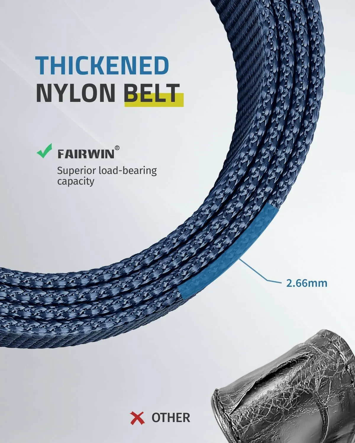 FAIRWIN Tactical Belt, Work Belts for Men Military Webbing Riggers Web Belt Heavy-Duty Quick-Release Buckle