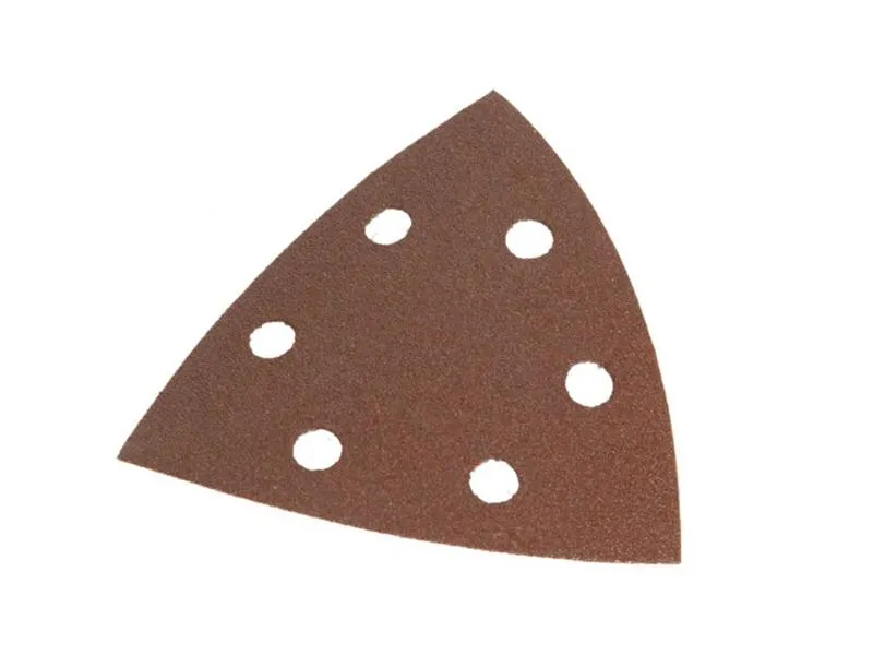 Faithfull Delta Hook & Loop Sanding Sheets Tr2 93Mm Very Coarse (Pack 5)