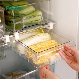 FaSoLa Transparent Fridge Drawer Storage Box 30.5*20*9.5cm
