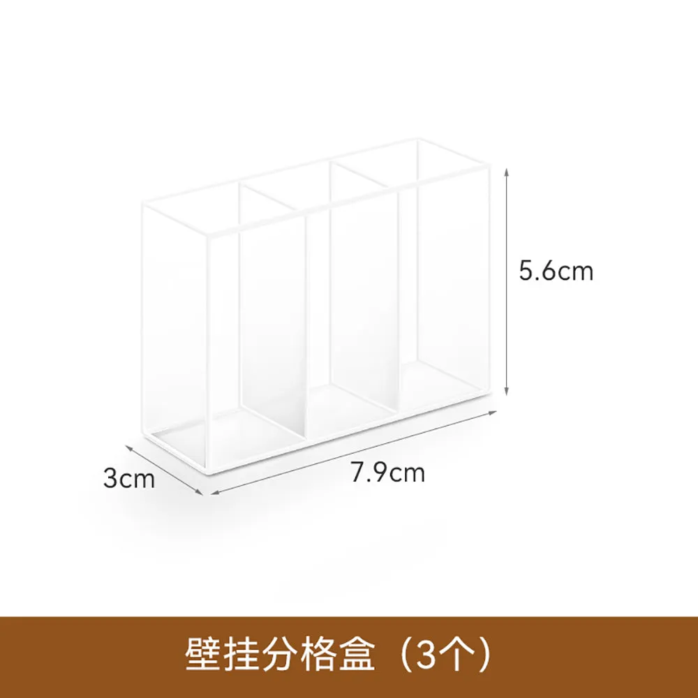 FaSoLa Wall-Mounted Transparent Organizer Box - Set of 3