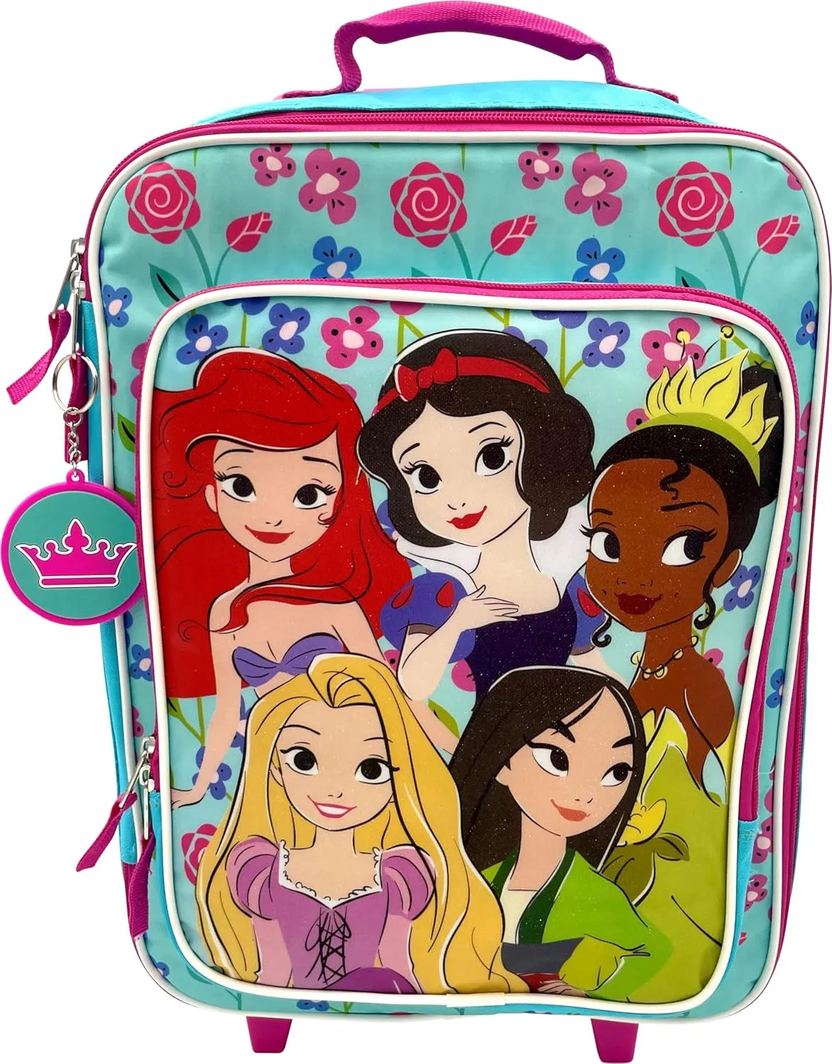 Fast Forward Kid's License 16" Soft Side Wheeled Pilot Case- Rolling Luggage (Princess-2)