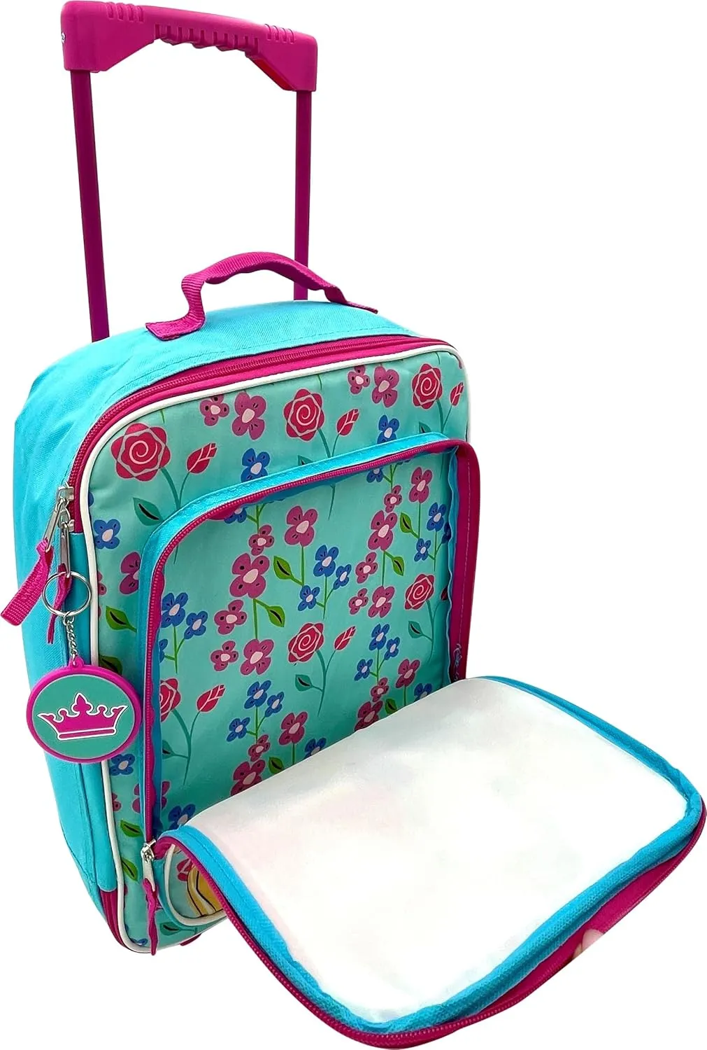 Fast Forward Kid's License 16" Soft Side Wheeled Pilot Case- Rolling Luggage (Princess-2)