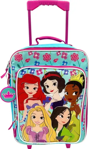Fast Forward Kid's License 16" Soft Side Wheeled Pilot Case- Rolling Luggage (Princess-2)