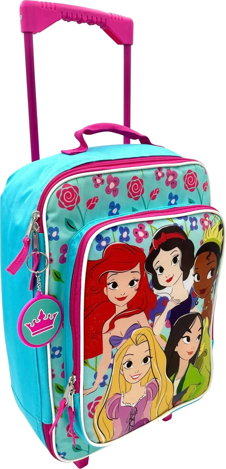 Fast Forward Kid's License 16" Soft Side Wheeled Pilot Case- Rolling Luggage (Princess-2)