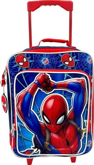 Fast Forward Kid's License 16" Soft Side Wheeled Pilot Case- Rolling Luggage (Spider-Man 2)