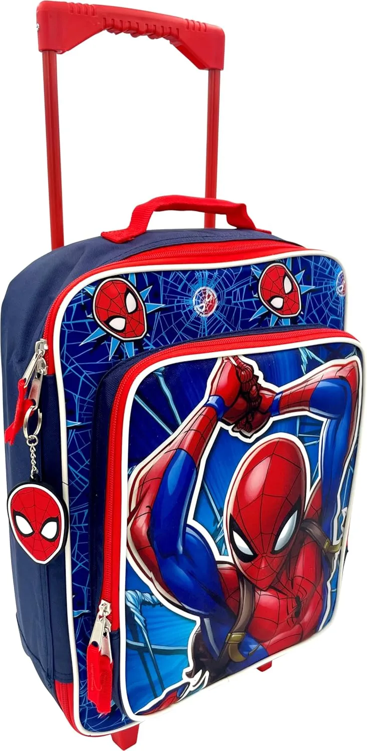 Fast Forward Kid's License 16" Soft Side Wheeled Pilot Case- Rolling Luggage (Spider-Man 2)