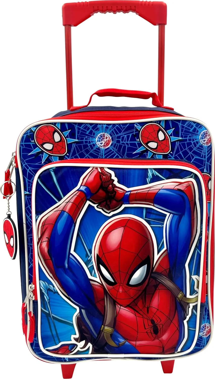 Fast Forward Kid's License 16" Soft Side Wheeled Pilot Case- Rolling Luggage (Spider-Man 2)