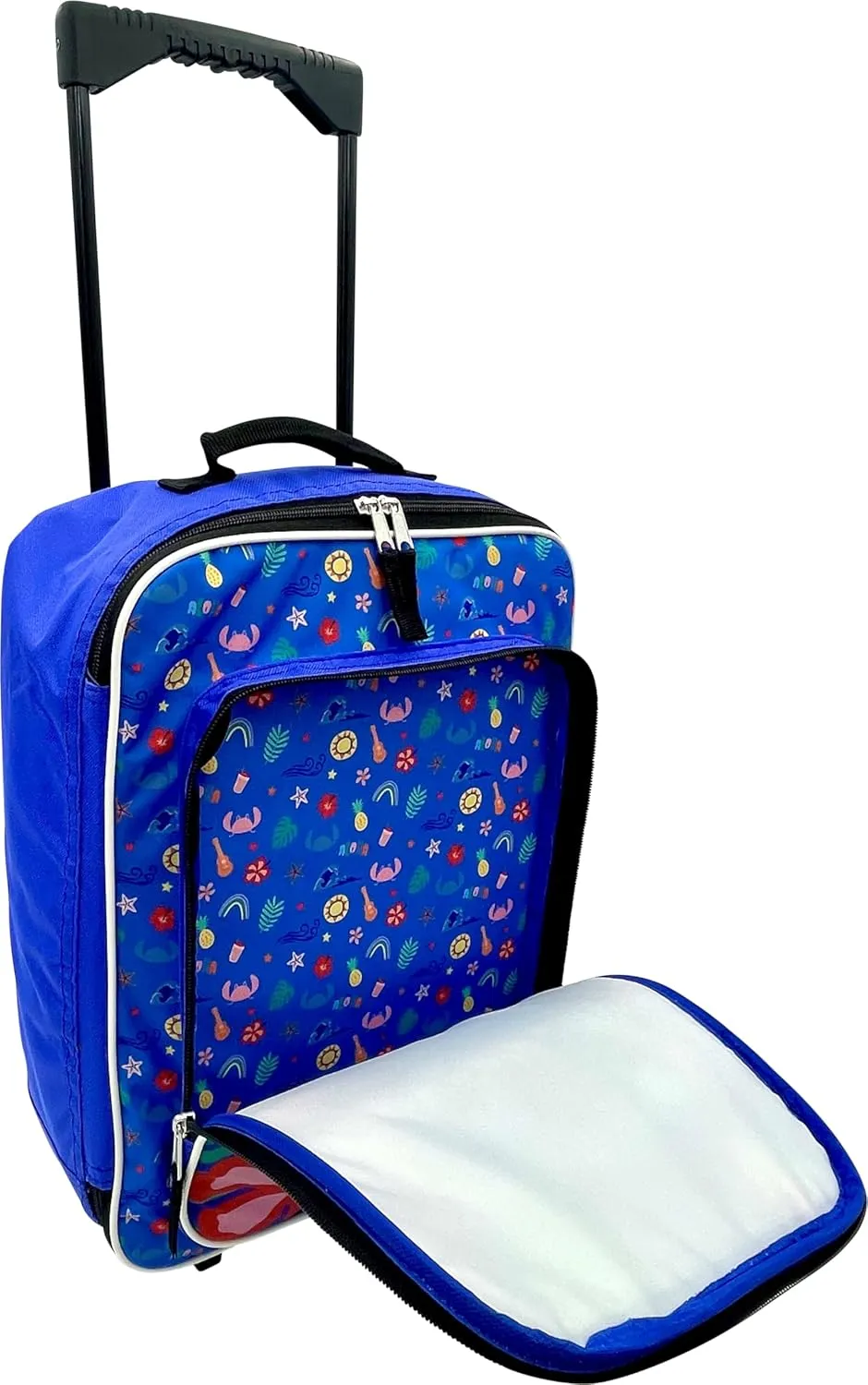 Fast Forward Kid's License 16" Soft Side Wheeled Pilot Case- Rolling Luggage (Stitch)