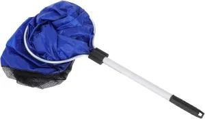 Fishing Net, Aquarium Waterproof Soft Fishing Net with Long Handle, Long Knotless Netting Koi Tansfer Mesh Basket for Medium Large Fish Spawning, Breeding, Care and Transfer