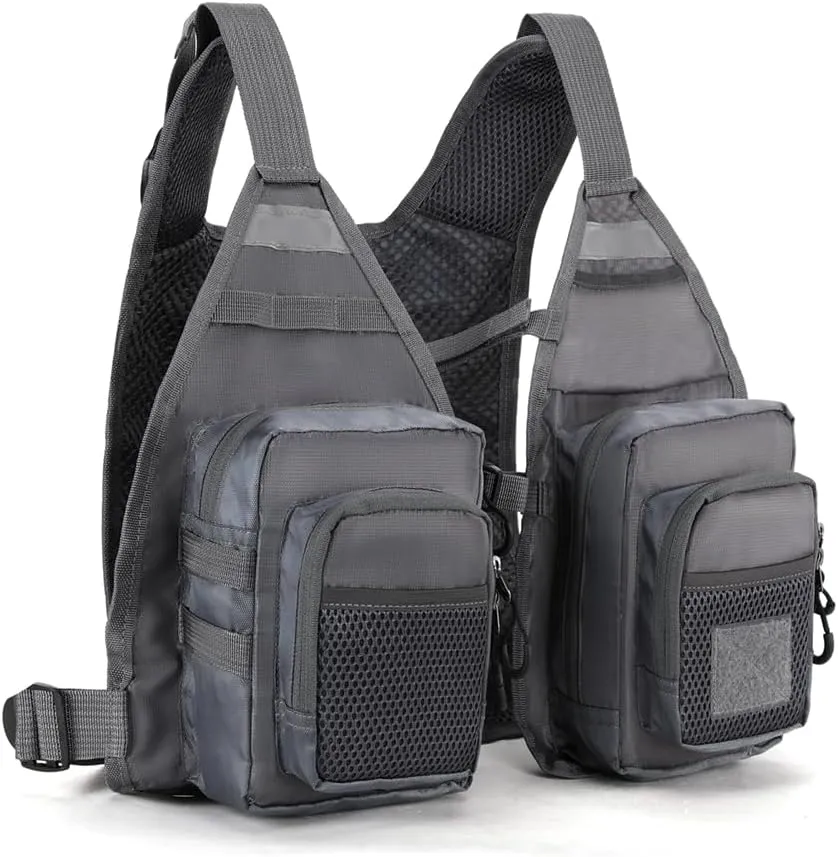 Fishing Vest for Outdoor Use Suitable for Perch and Trout Stream Fishing, Lightweight Equipment for Men and Women