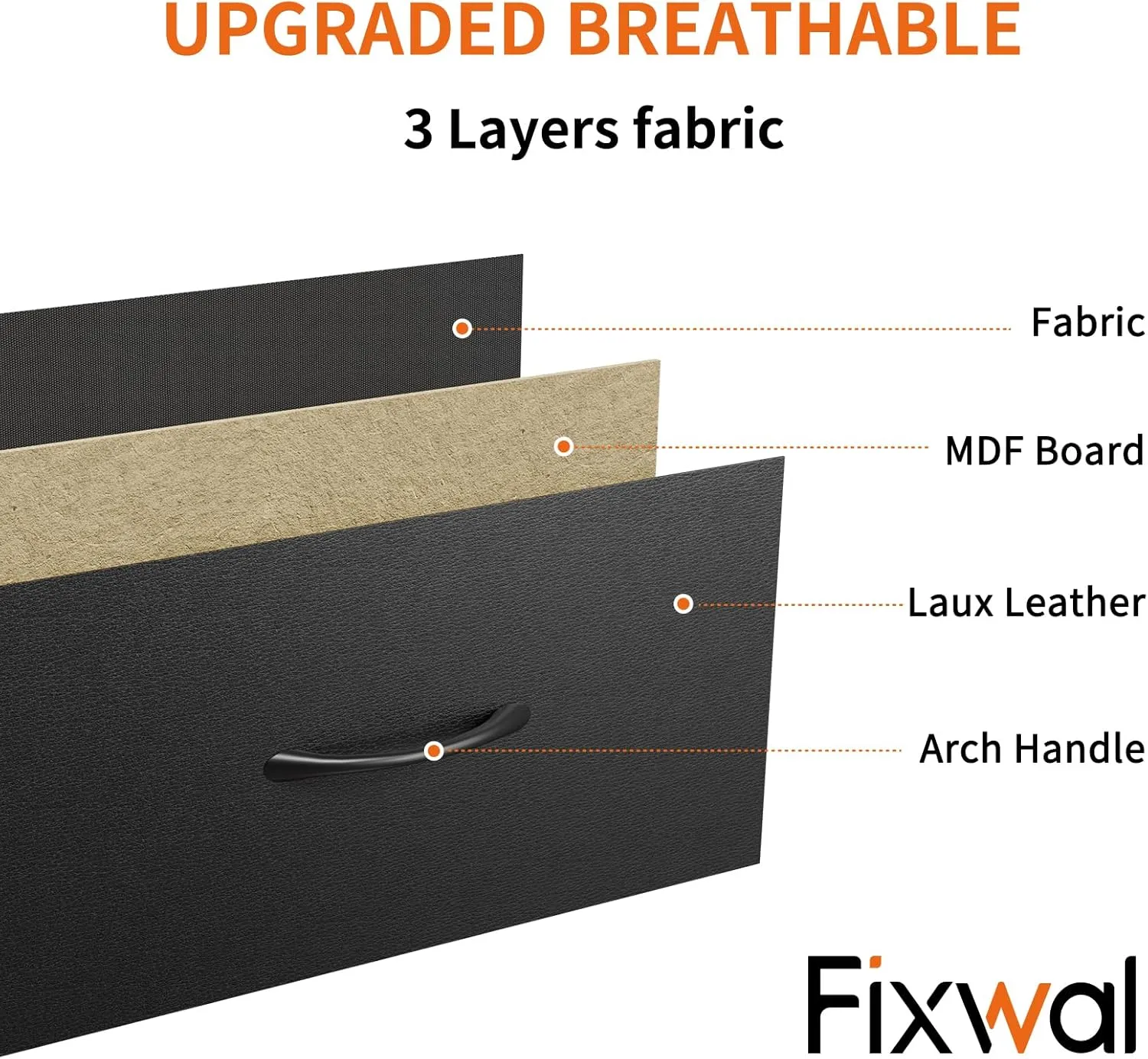 Fixwal Black Tall Dresser for Bedroom, Storage Dresser Organizer with 7 Fabric Drawers, Nightstand Furniture in Closet, Entryway, Hallway