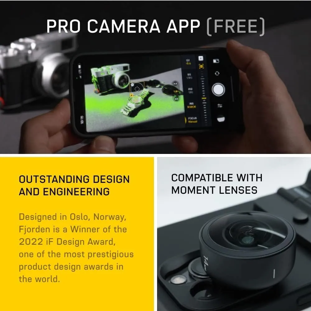 FJORDEN Plus Bundle for iPhone 15 Pro Max - Includes Camera Grip Phone Case (MagSafe Compatible) - Shoot Like A Pro with Your iPhone