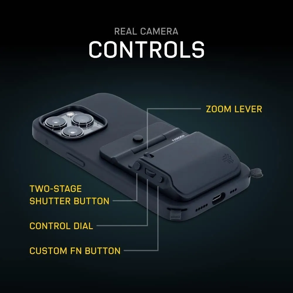 FJORDEN Plus Bundle for iPhone 15 Pro Max - Includes Camera Grip Phone Case (MagSafe Compatible) - Shoot Like A Pro with Your iPhone