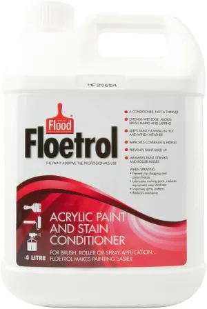 Flood Floetrol Acrylic Paint Additive and Stain Conditioner | Keeps Paint Flowing | Made in Australia (1.06 Gallon (4 L))