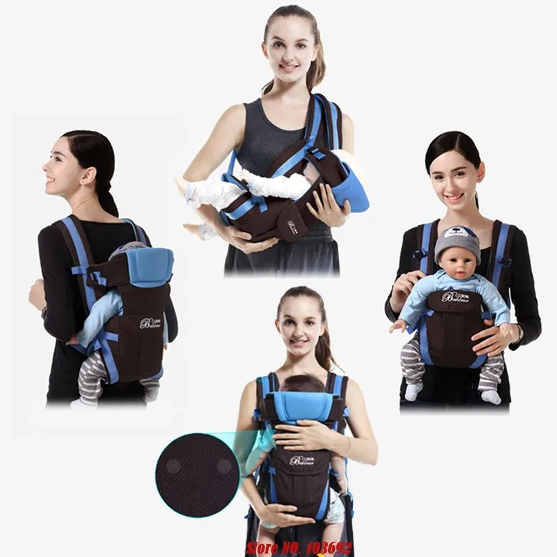 Foldable Baby Carrier Waist Stool With Storage Bag Kangaroo Shoulder