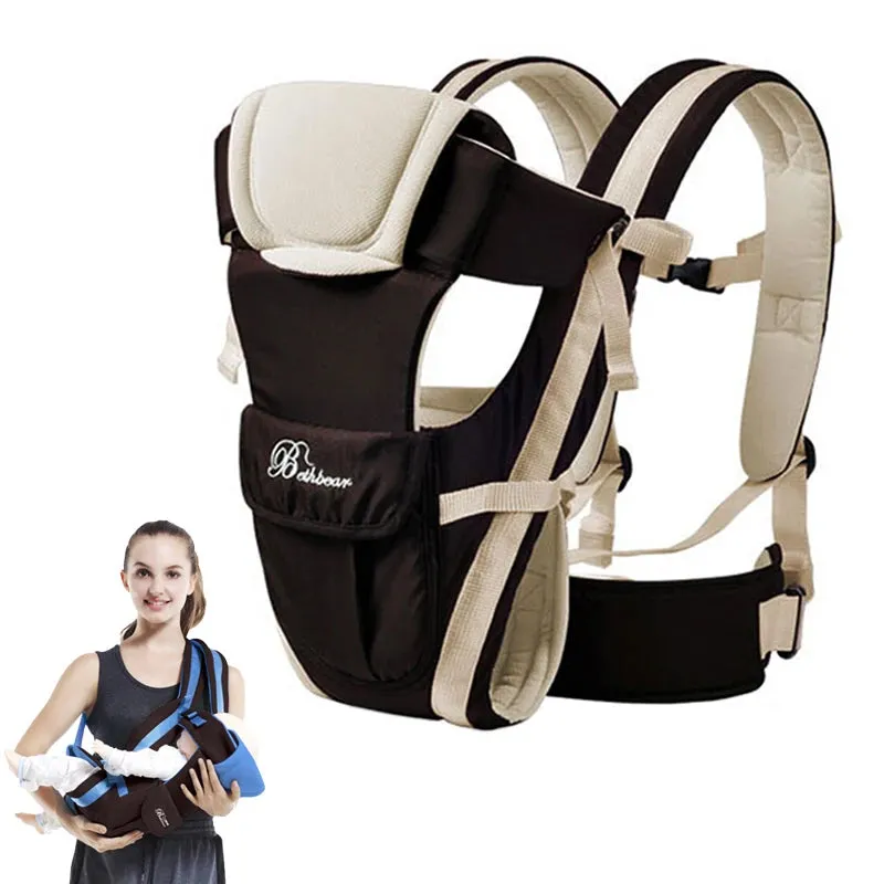 Foldable Baby Carrier Waist Stool With Storage Bag Kangaroo Shoulder
