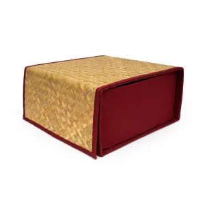 Foldable Box Purun - Maroon