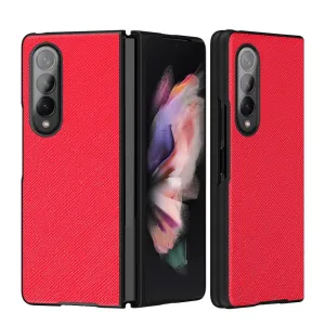 Foldable Cross Pattern Phone Case for Samsung Galaxy z Fold 4 / 5g - Foldable Design - Red