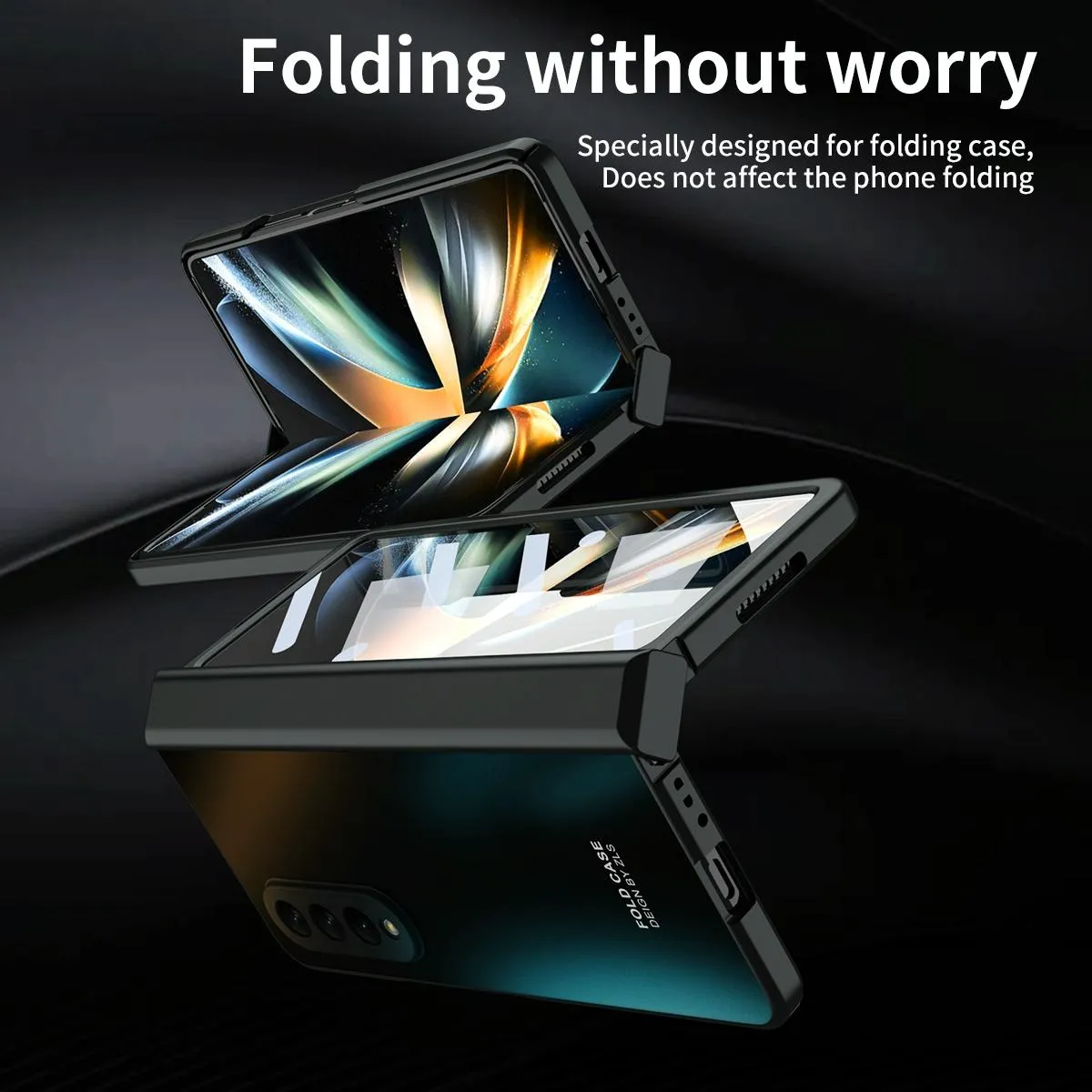 Foldable Electroplated 5g Case for Samsung Galaxy z Fold 4 - Rose Gold