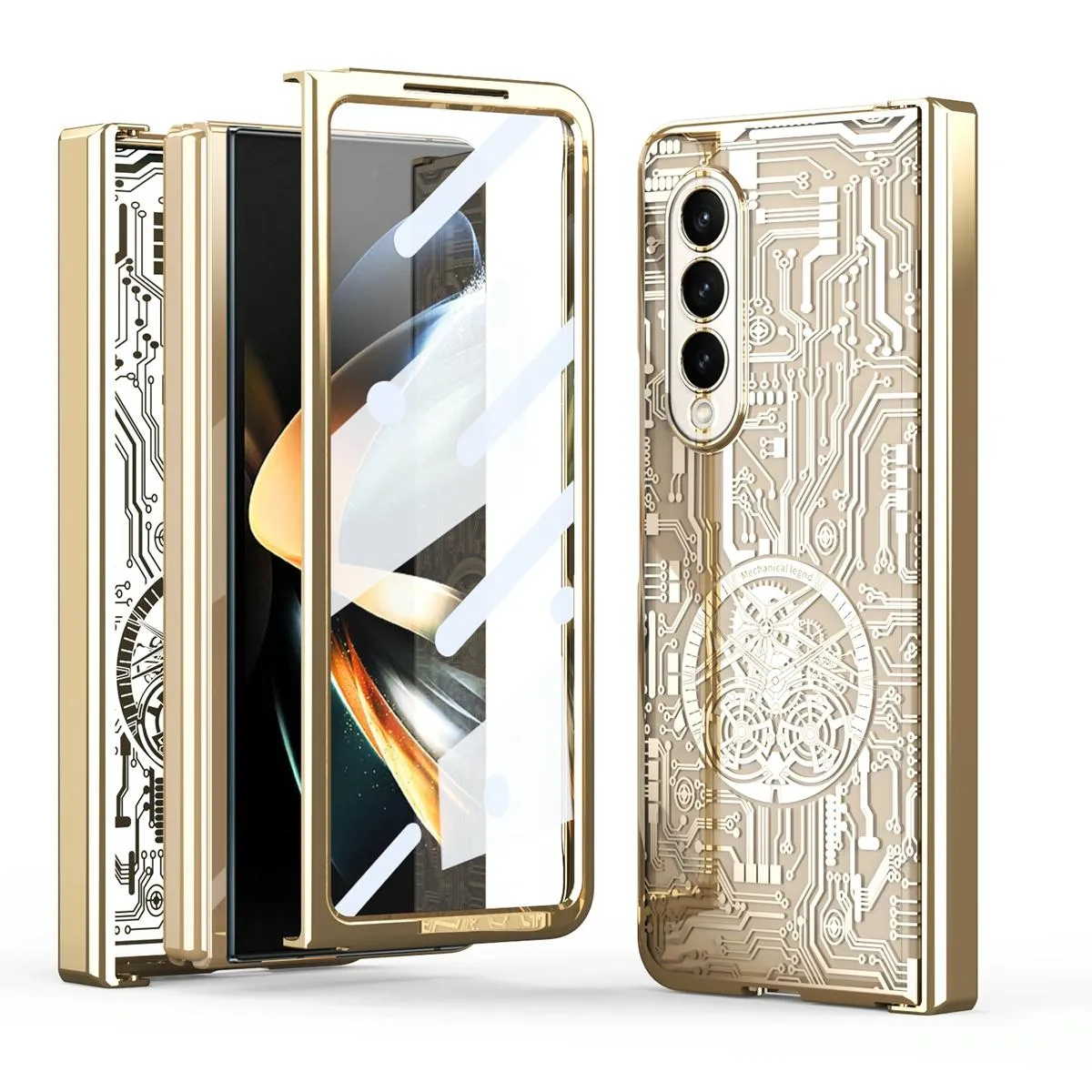 Foldable Electroplated Phone Case - Mechanical Legend 4.5g - Silver