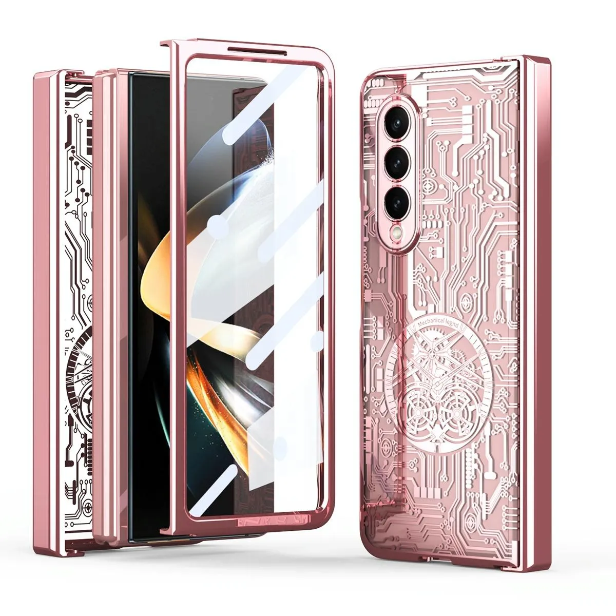 Foldable Electroplated Phone Case - Mechanical Legend 4.5g - Silver