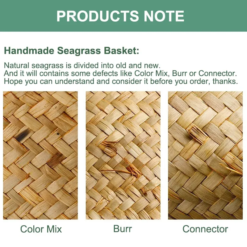 Foldable Wicker Basket Planter
