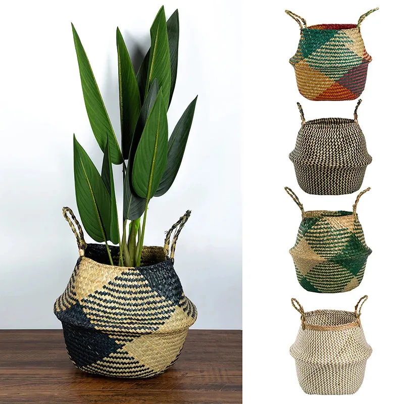 Foldable Wicker Basket