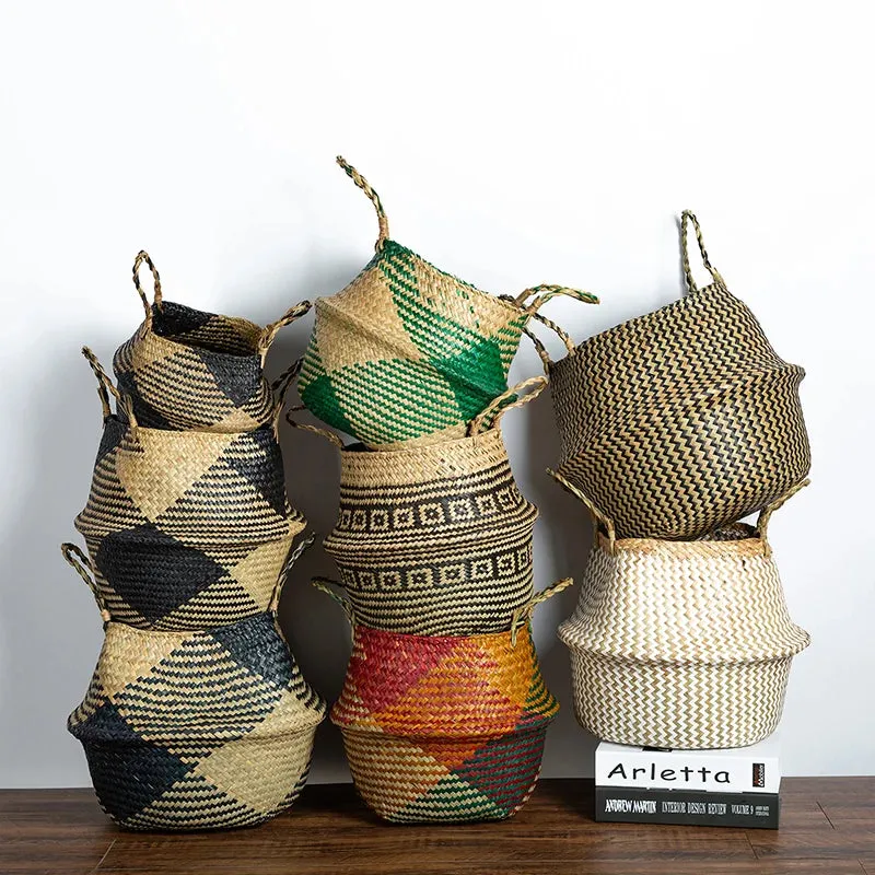 Foldable Wicker Basket