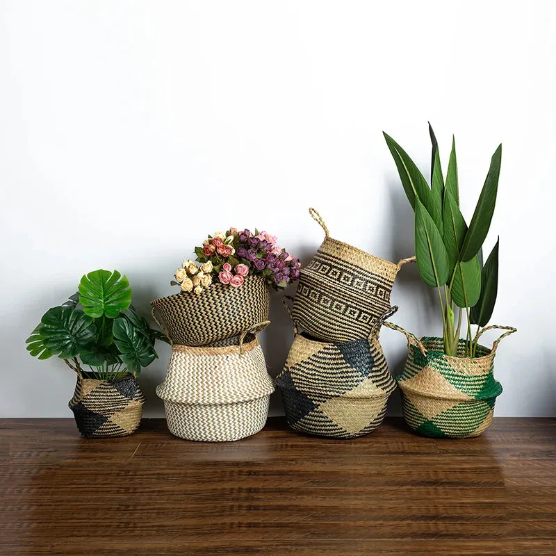 Foldable Wicker Basket