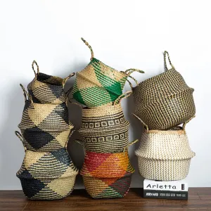 Foldable Wicker Basket