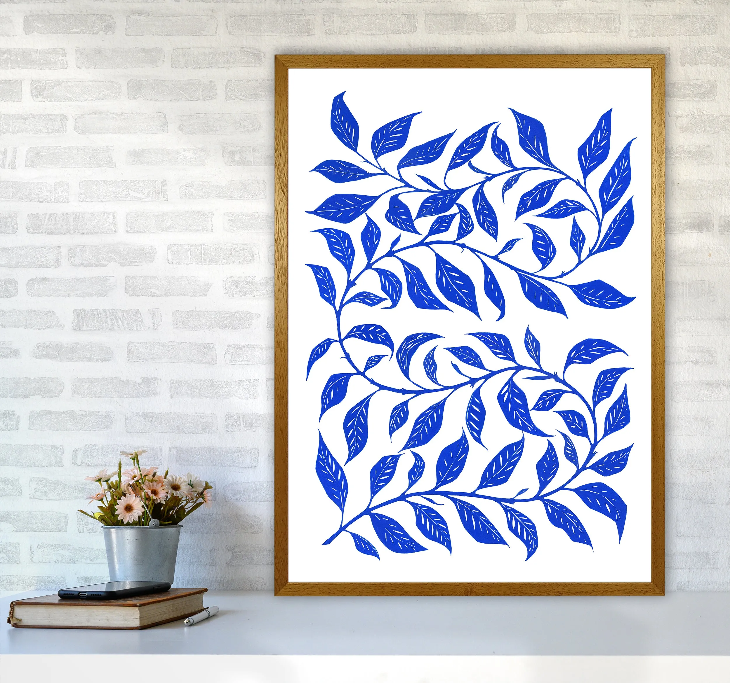 Foliage No 1 Botanical Art Print by Kookiepixel