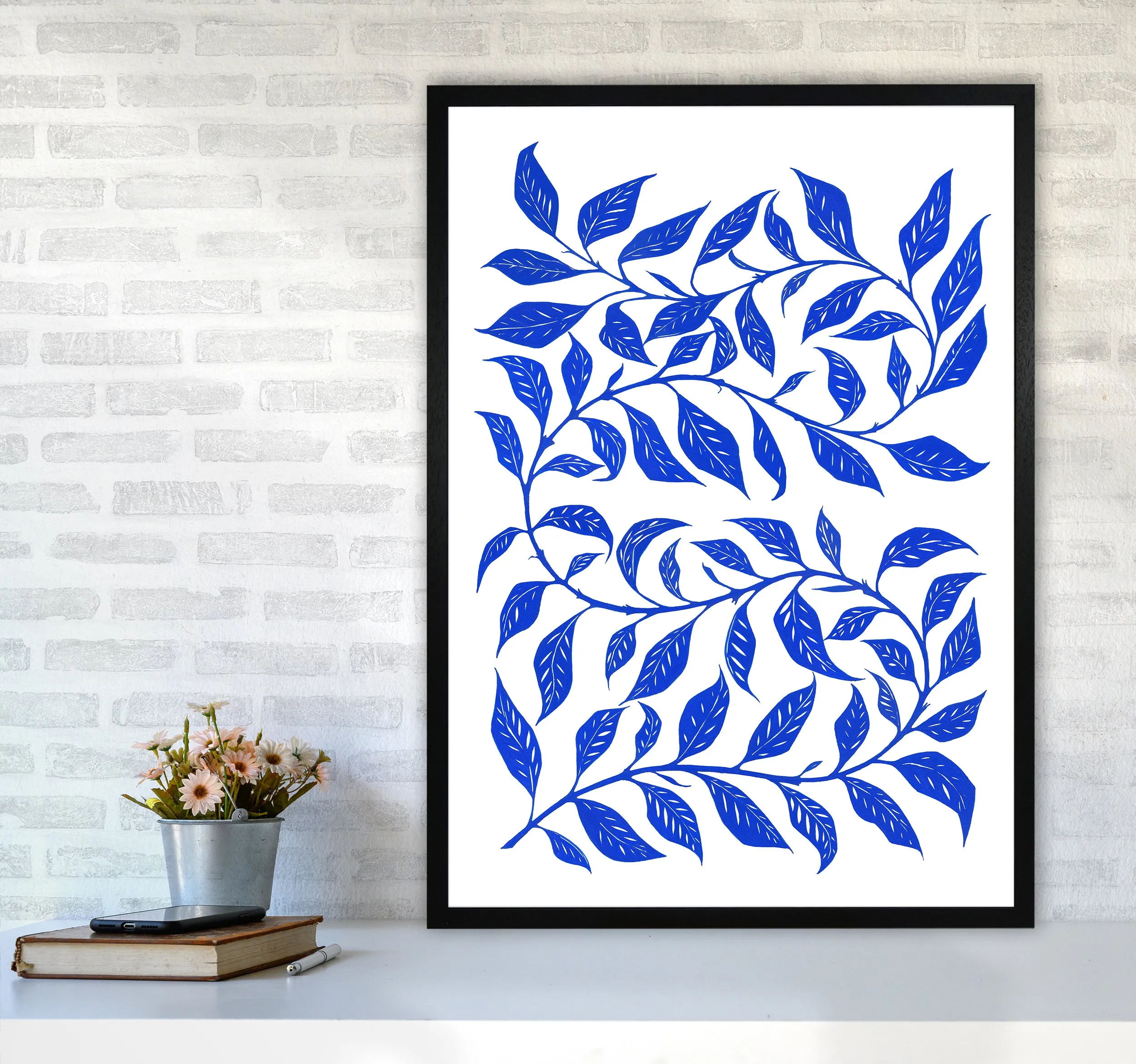 Foliage No 1 Botanical Art Print by Kookiepixel