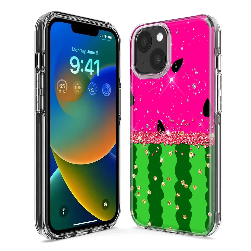 For Apple iPhone 11 Pro Summer Watermelon Sugar Vacation Tropical Fruit Pink Green Design Hybrid Protective Phone Case Cover
