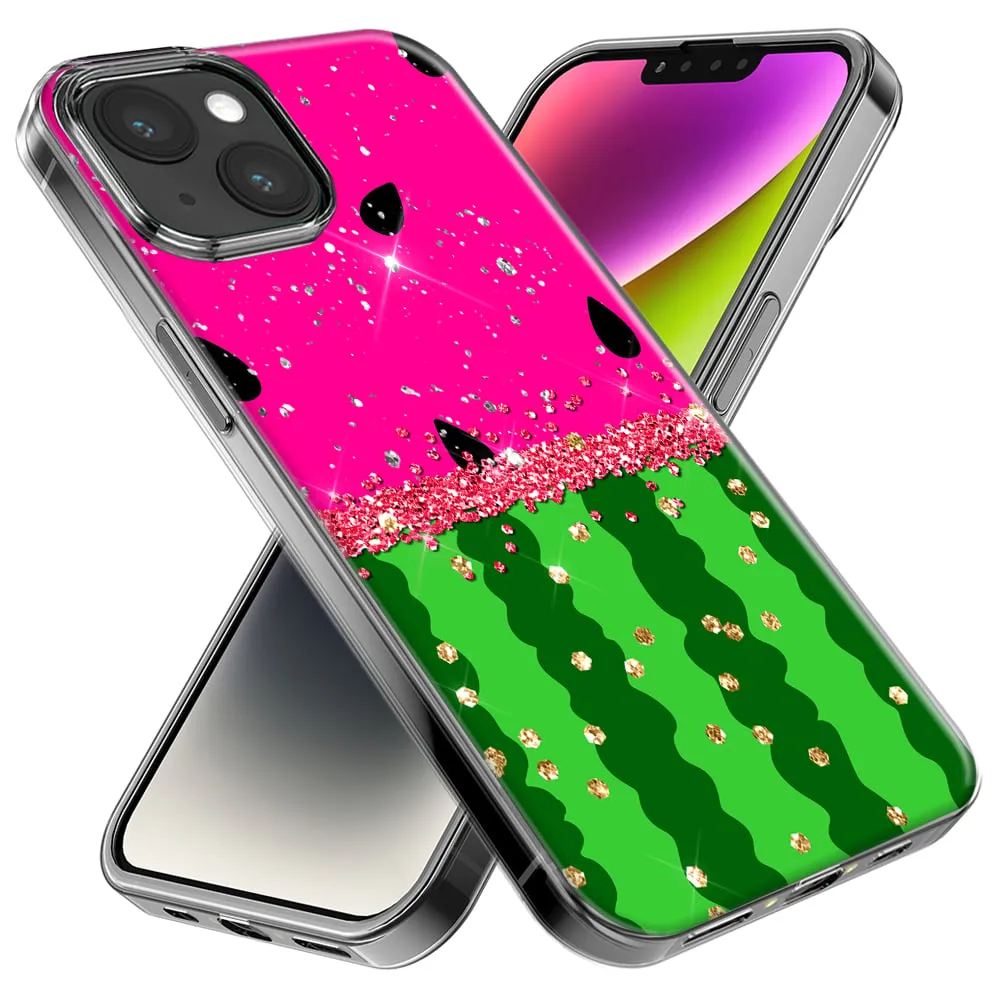 For Apple iPhone 11 Pro Summer Watermelon Sugar Vacation Tropical Fruit Pink Green Design Hybrid Protective Phone Case Cover