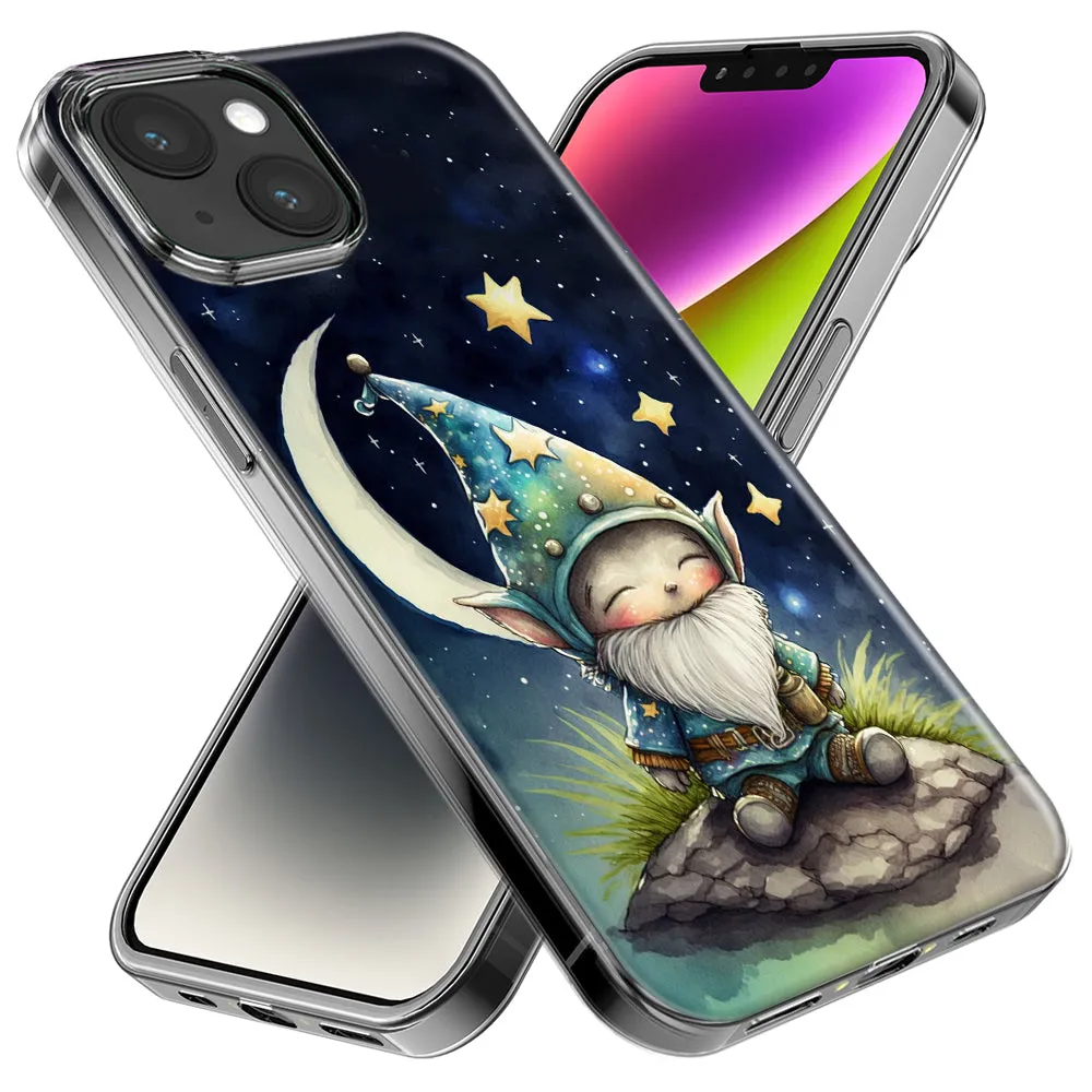 For Apple iPhone 15 Plus Stars Moon Starry Night Space Gnome Case Cover