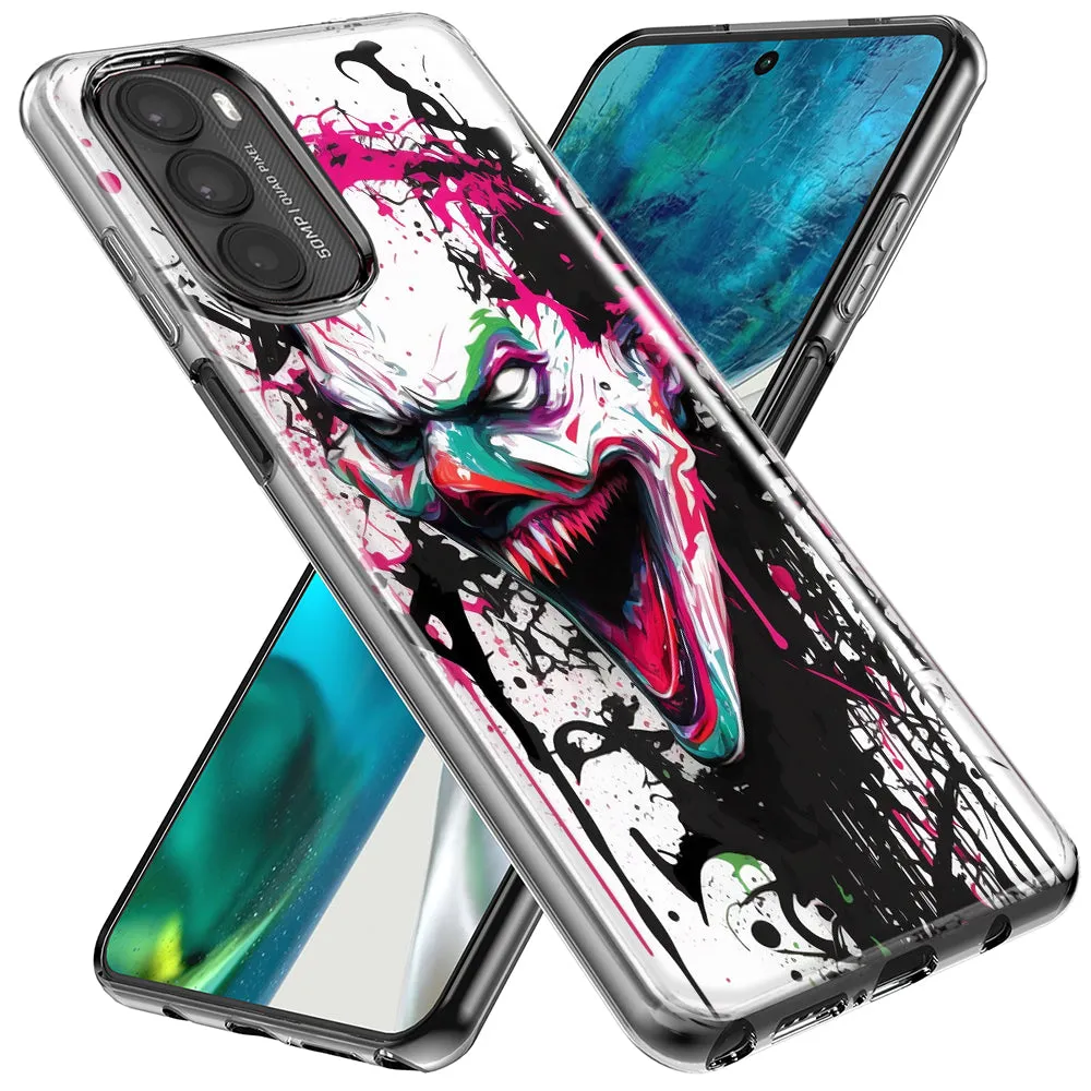 For Motorola Moto G Fast Evil Joker Face Painting Graffiti Design Hybrid Protective Phone Case Cover